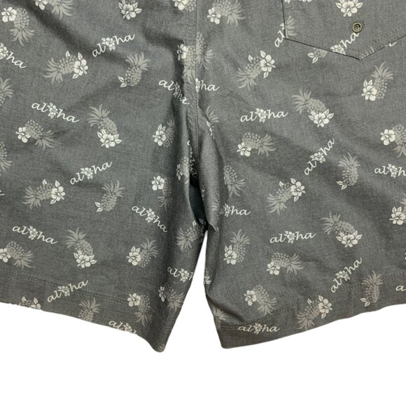 Rails Aloha Pineapple Kian Swim Trunks Short 2XL XXL Kian Gray NEW - Picture 10 of 12